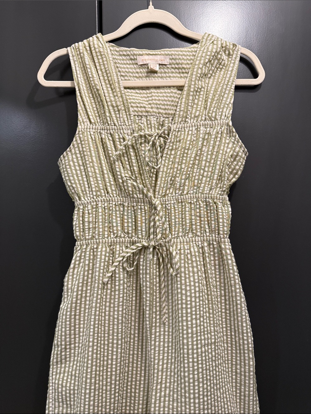 Light Olive Stripe Sleeveless Jumpsuit